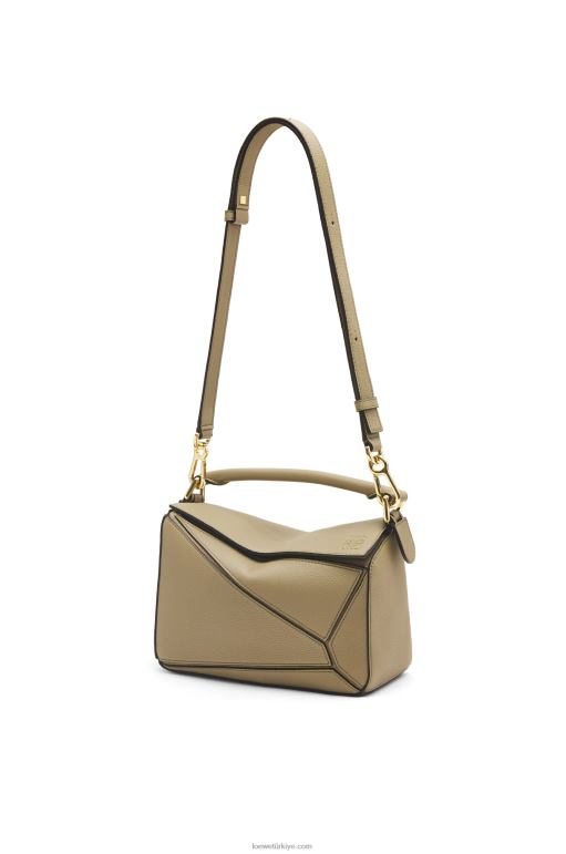 Loewe yumuşak damarlı dana derisinden küçük yapboz çanta 02600535 kadınlar enginar yeşili
