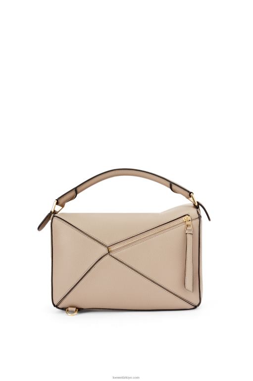 Loewe yumuşak damarlı dana derisinden yapboz çanta 02600409 kadınlar kum