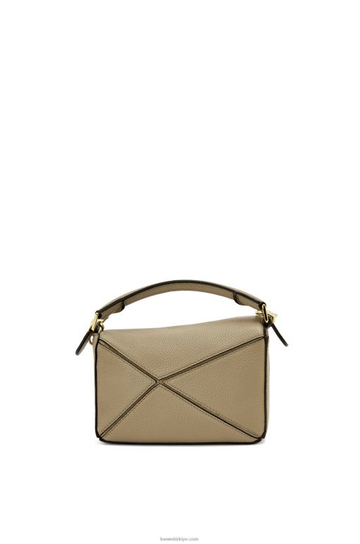 Loewe yumuşak taneli dana derisinden mini yapboz çanta 02600560 kadınlar enginar yeşili