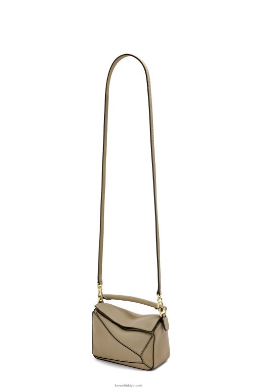 Loewe yumuşak taneli dana derisinden mini yapboz çanta 02600560 kadınlar enginar yeşili