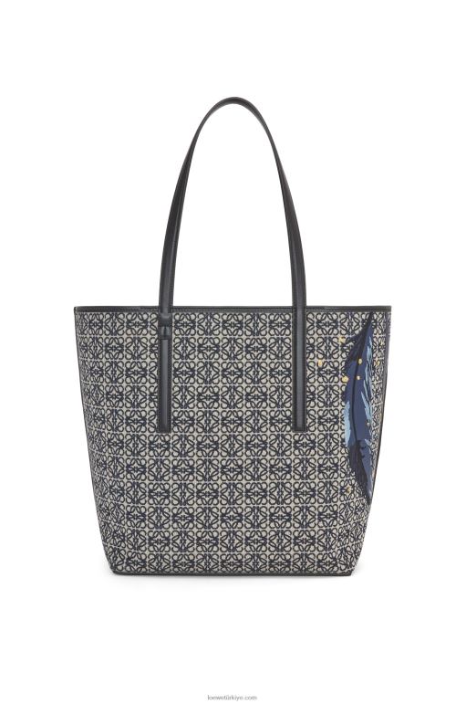 Loewe anagram jakarlı ve dana derisinden howl t tote çanta 02600188 kadınlar siyah