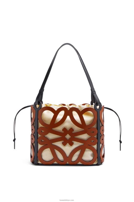 Loewe dana derisinden küçük anagram keseli tote 02600125 kadınlar bronzlaşmak