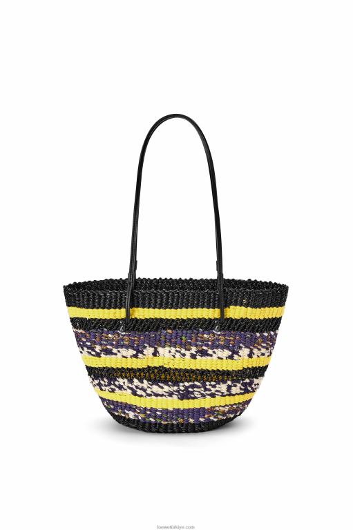 Loewe fil otu ve dana derisinden sepet tote 0260096 kadınlar siyah Sarı