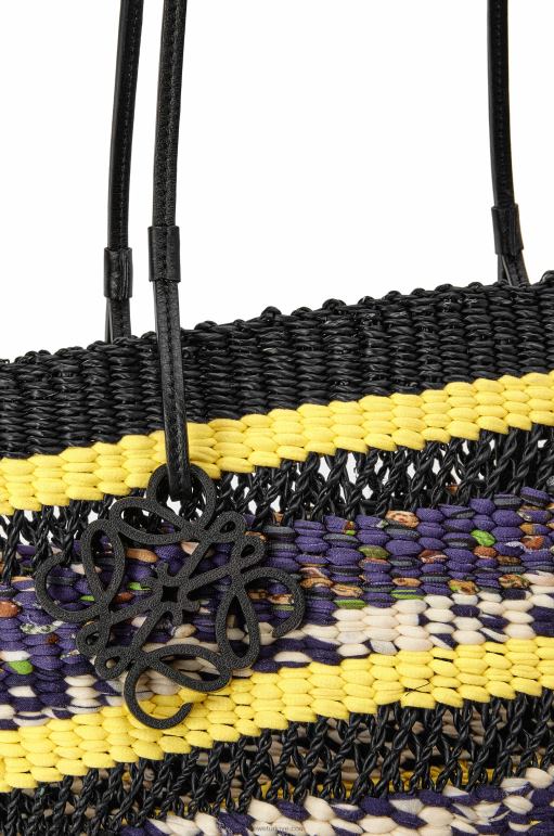 Loewe fil otu ve dana derisinden sepet tote 0260096 kadınlar siyah Sarı
