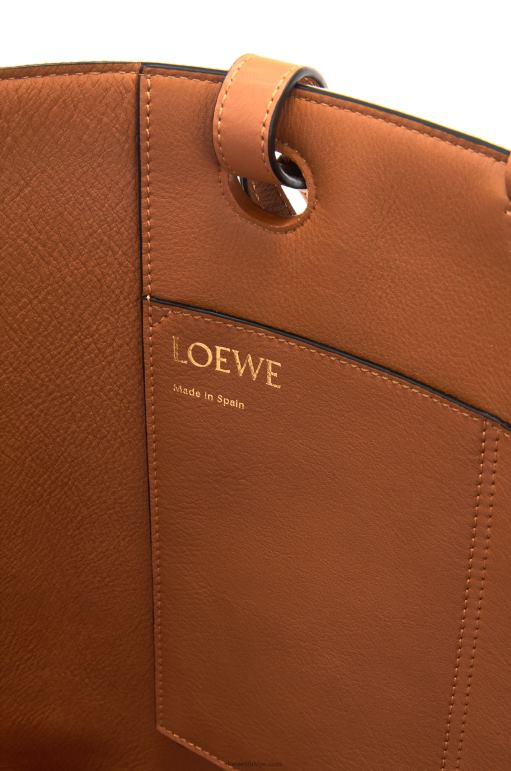 Loewe jakarlı ve dana derisinden anagram tote çanta 02600122 kadınlar ekru/ten rengi