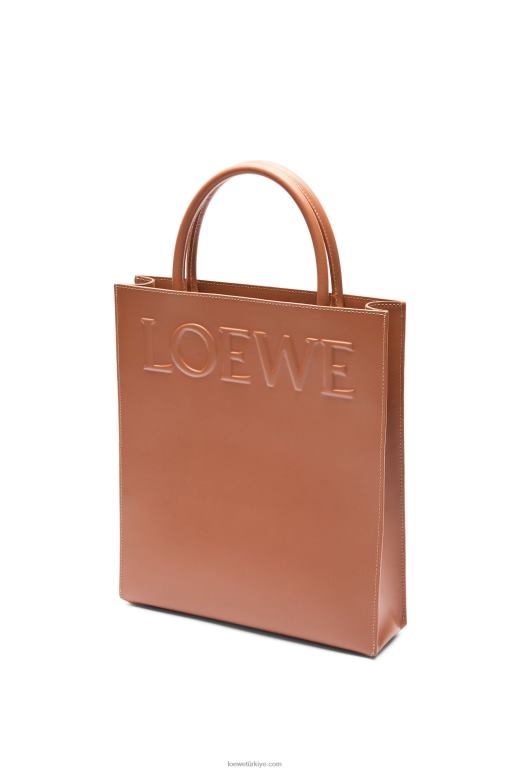 Loewe şık dana derisinden standart a4 çanta 02600115 kadınlar bronzlaşmak