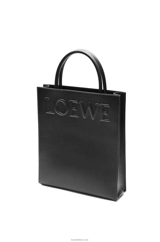 Loewe şık dana derisinden standart a4 çanta 02600117 kadınlar siyah
