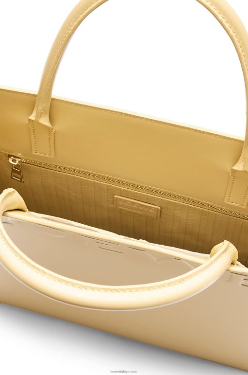 Loewe şık dana derisinden standart a4 çanta 02600120 kadınlar koyu tereyağı