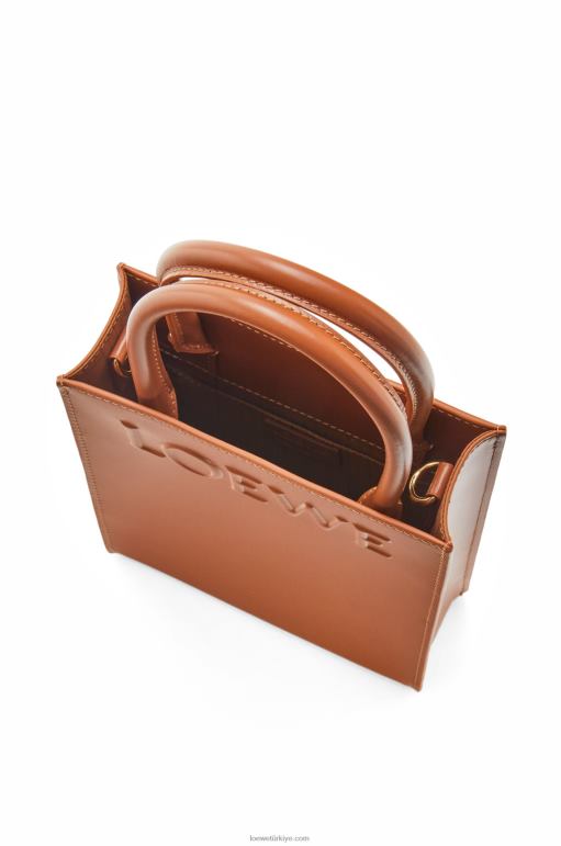 Loewe şık dana derisinden standart a5 çantası 02600116 kadınlar bronzlaşmak