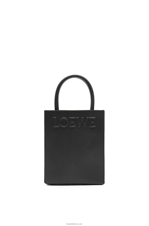Loewe şık dana derisinden standart a5 çantası 02600118 kadınlar siyah