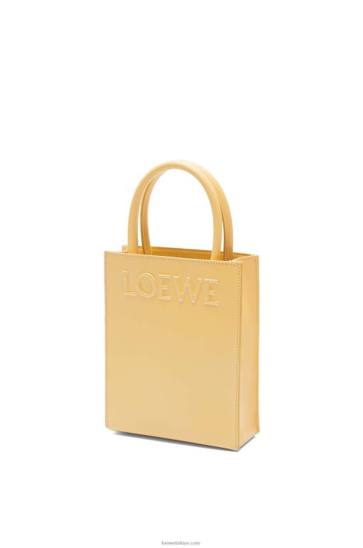 Loewe şık dana derisinden standart a5 çantası 02600119 kadınlar koyu tereyağı