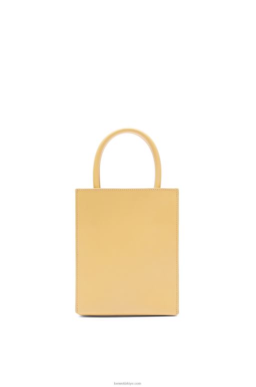 Loewe şık dana derisinden standart a5 çantası 02600119 kadınlar koyu tereyağı