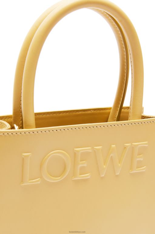 Loewe şık dana derisinden standart a5 çantası 02600119 kadınlar koyu tereyağı