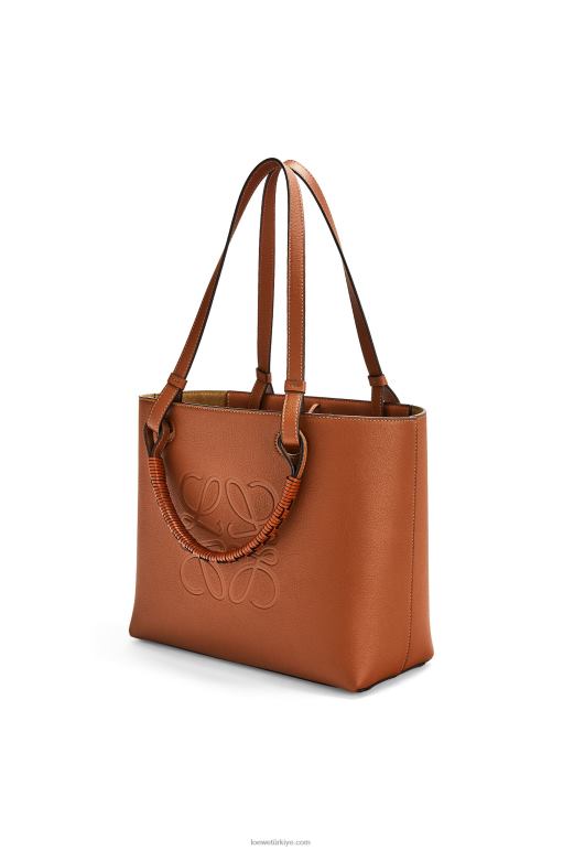 Loewe klasik dana derisinden küçük anagram tote çanta 02600124 kadınlar bronzlaşmak