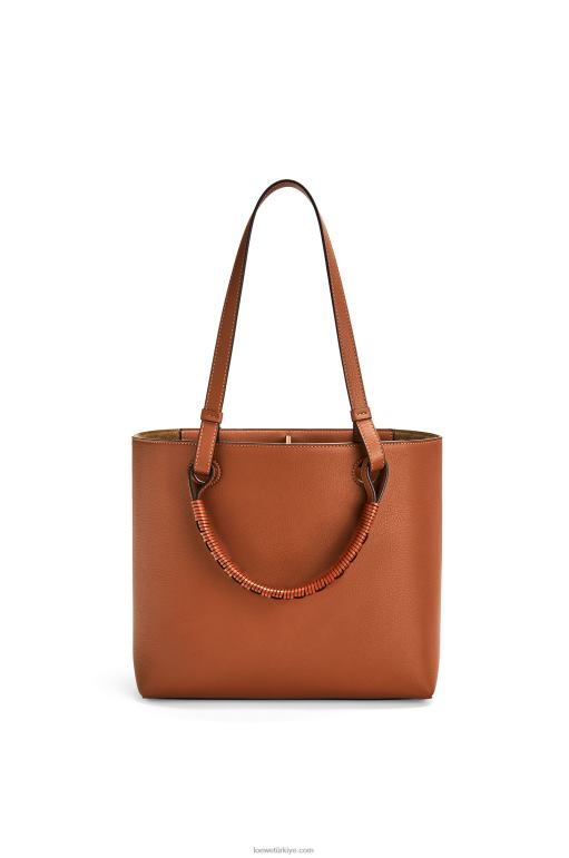 Loewe klasik dana derisinden küçük anagram tote çanta 02600124 kadınlar bronzlaşmak