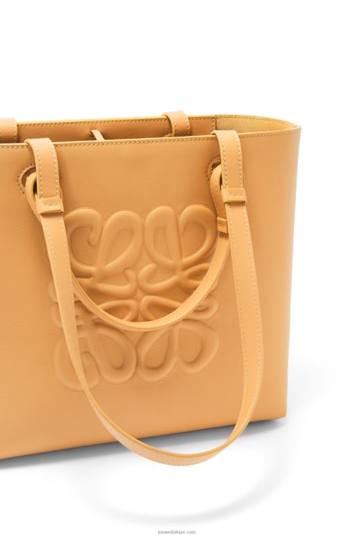 Loewe klasik dana derisinden küçük şişirilmiş anagram tote 02600123 kadınlar sıcak çöl
