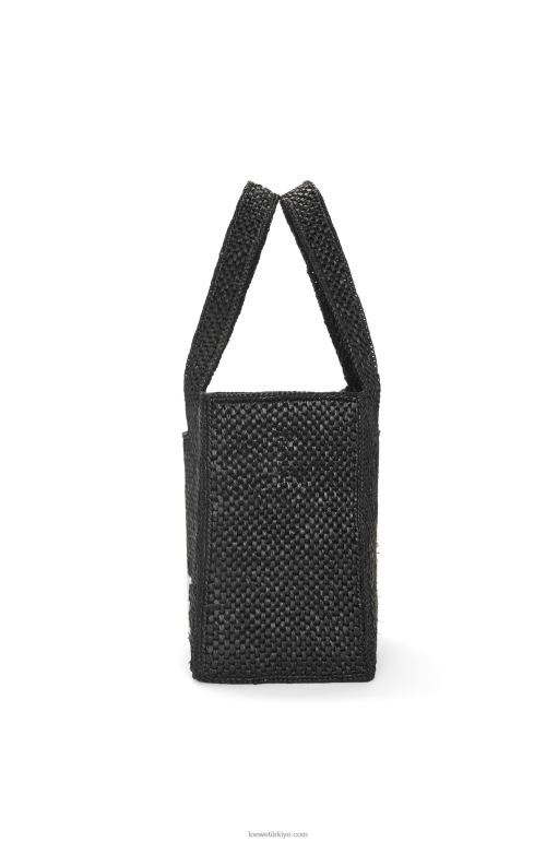 Loewe orta boy rafya çanta 0260012 kadınlar siyah