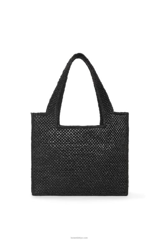 Loewe orta boy rafya çanta 0260012 kadınlar siyah