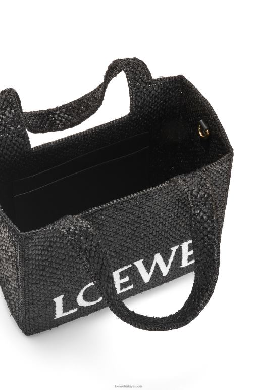 Loewe orta boy rafya çanta 0260012 kadınlar siyah