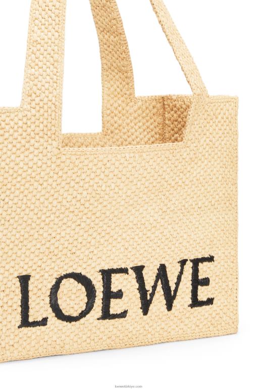 Loewe orta boy rafya çanta 0260030 kadınlar doğal