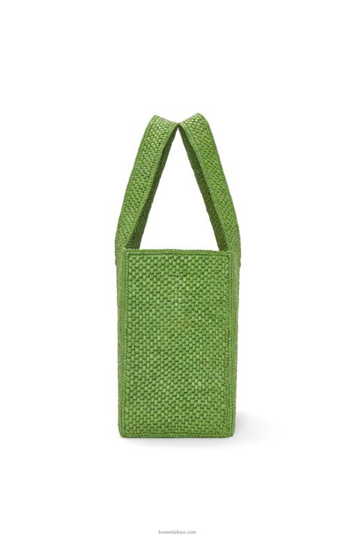 Loewe orta boy rafya çanta 0260032 kadınlar yeşil