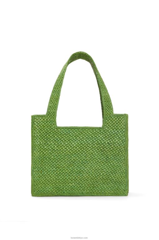 Loewe rafya yaprak yazı çantası 0260031 kadınlar yeşil