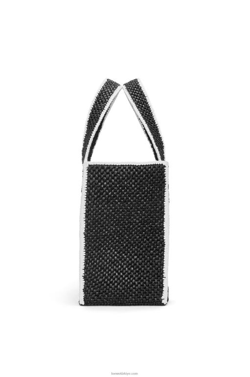 Loewe rafyada büyük yazı tipi çanta 0260011 kadınlar siyah