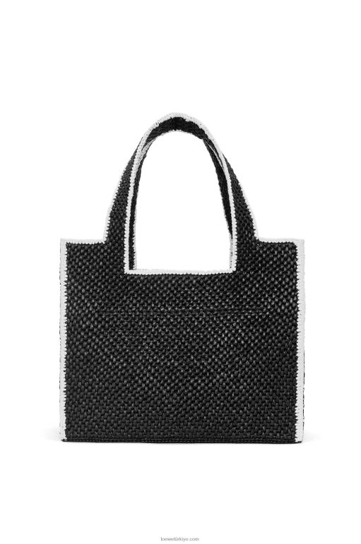 Loewe rafyada büyük yazı tipi çanta 0260011 kadınlar siyah