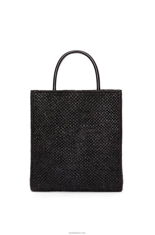 Loewe rafyada standart a4 tote çanta 0260073 kadınlar siyah beyaz