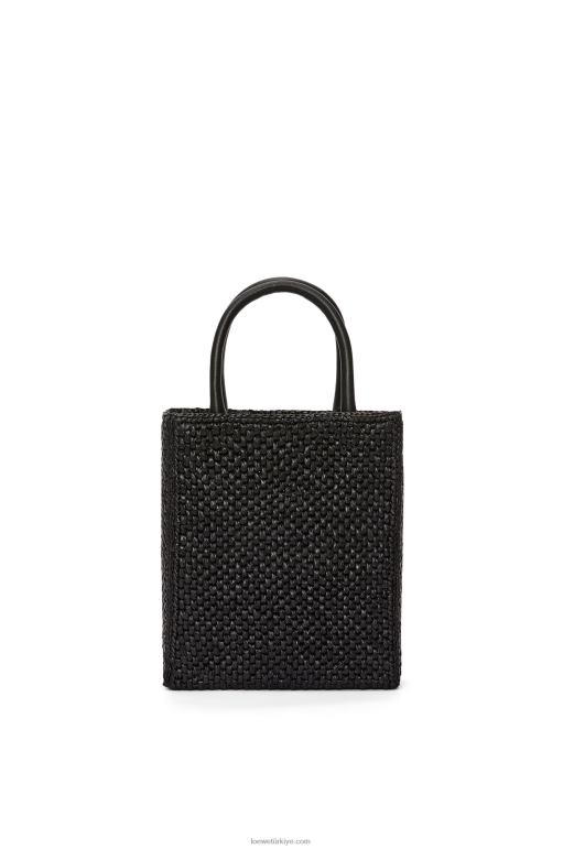 Loewe rafyada standart a5 tote çanta 0260072 kadınlar siyah beyaz