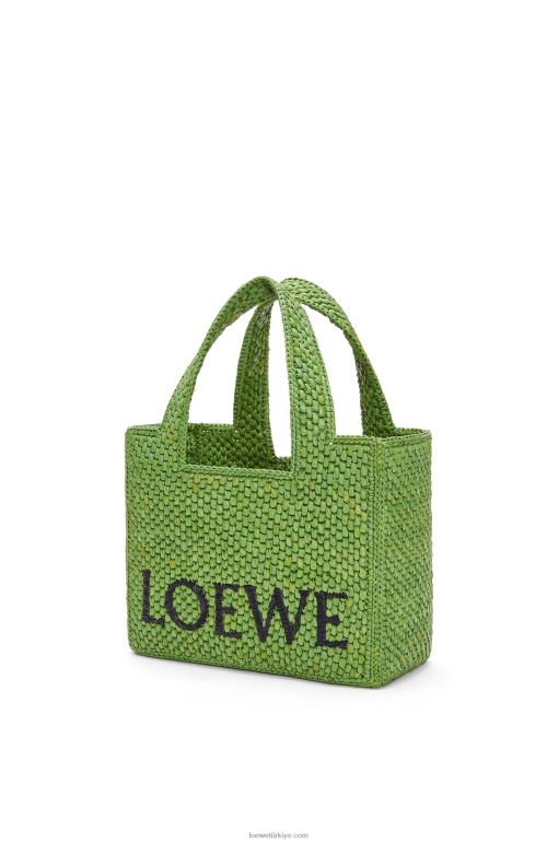 Loewe rafyadan küçük yazı tipi çanta 02600108 kadınlar yeşil