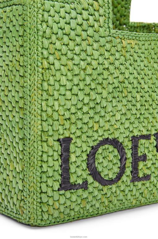 Loewe rafyadan küçük yazı tipi çanta 02600108 kadınlar yeşil
