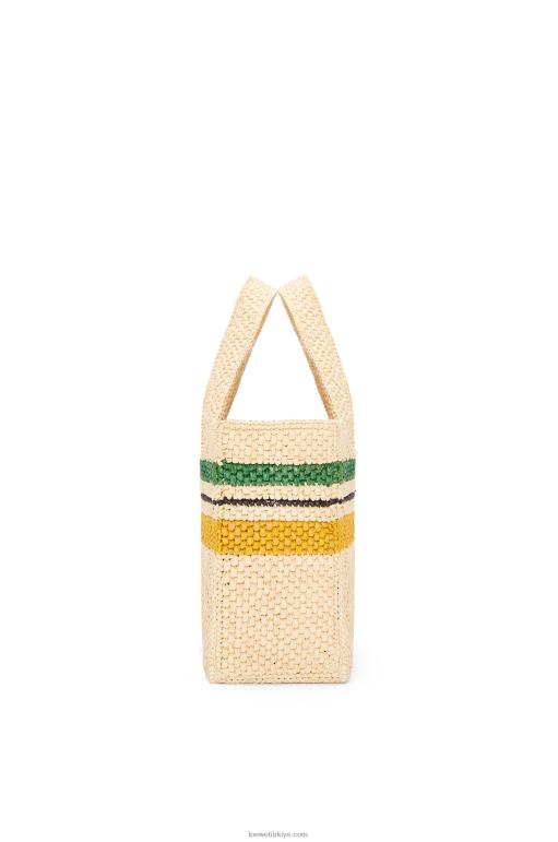 Loewe rafyadan küçük yazı tipi çanta 02600111 kadınlar doğal/çok renkli