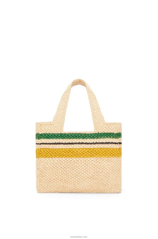 Loewe rafyadan küçük yazı tipi çanta 02600111 kadınlar doğal/çok renkli