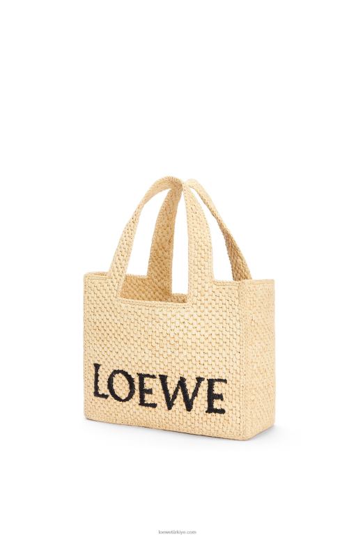 Loewe rafyadan küçük yazı tipi çanta 0260033 kadınlar doğal