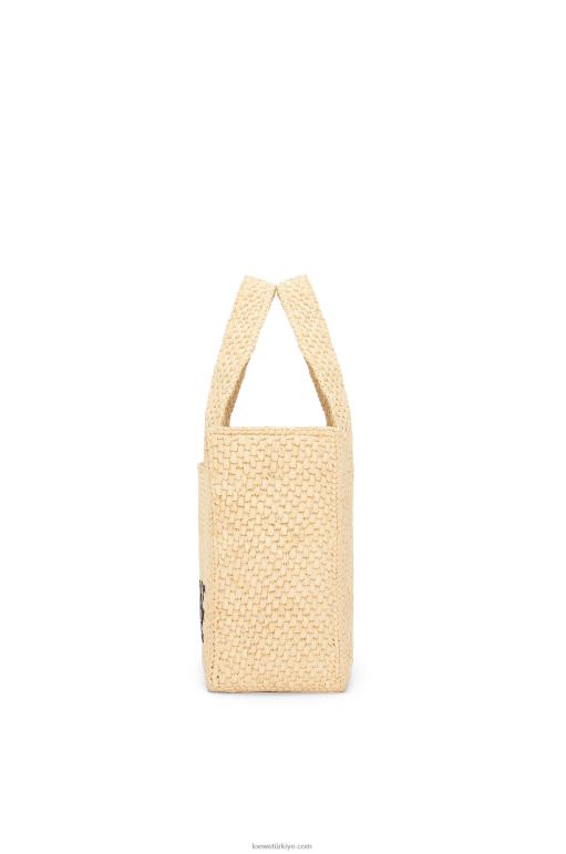 Loewe rafyadan küçük yazı tipi çanta 0260033 kadınlar doğal