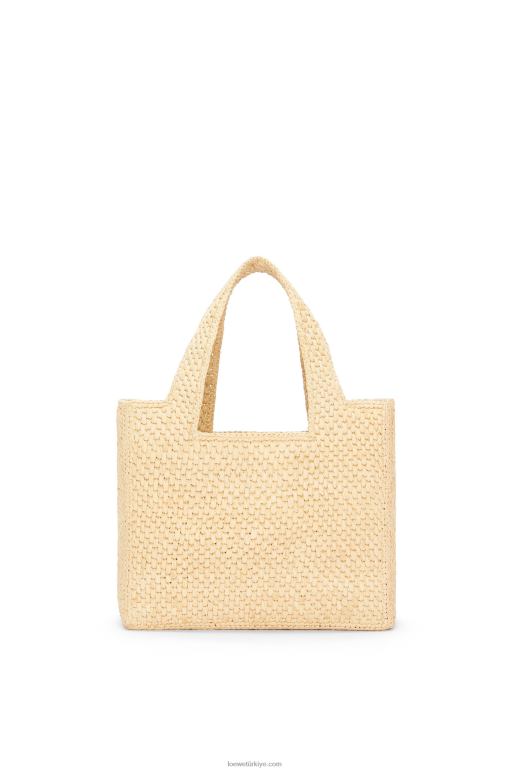 Loewe rafyadan küçük yazı tipi çanta 0260033 kadınlar doğal