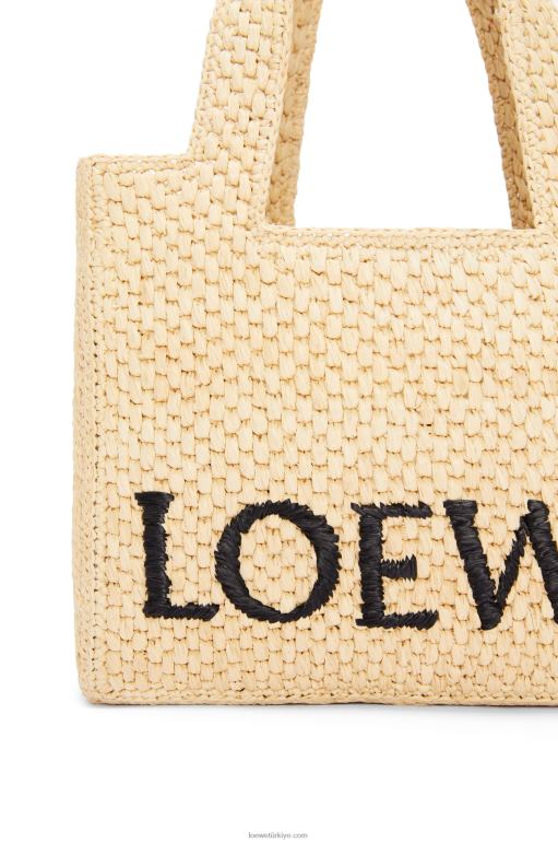 Loewe rafyadan küçük yazı tipi çanta 0260033 kadınlar doğal