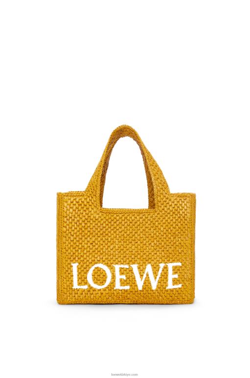 Loewe rafyadan küçük yazı tipi çanta 0260052 kadınlar okra