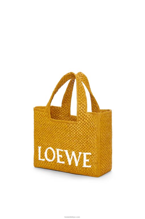 Loewe rafyadan küçük yazı tipi çanta 0260052 kadınlar okra