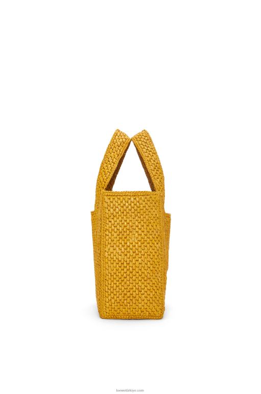 Loewe rafyadan küçük yazı tipi çanta 0260052 kadınlar okra