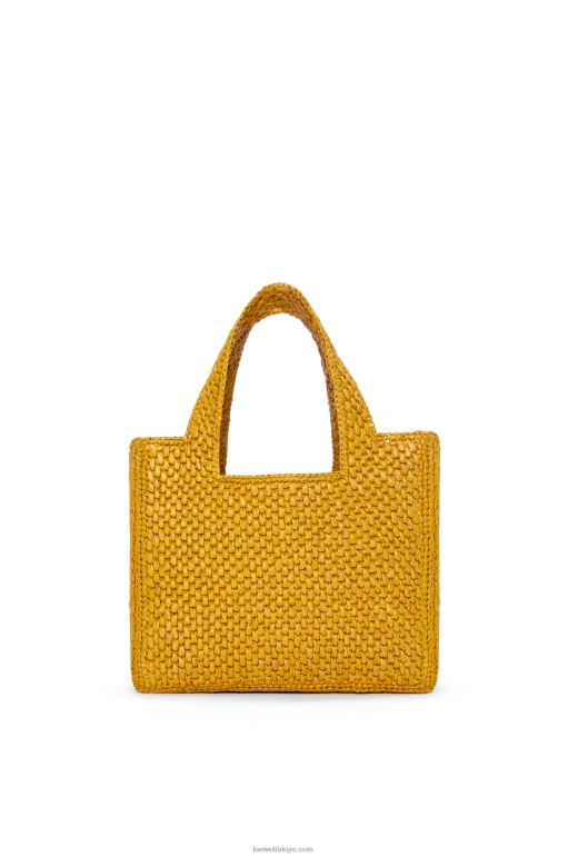 Loewe rafyadan küçük yazı tipi çanta 0260052 kadınlar okra