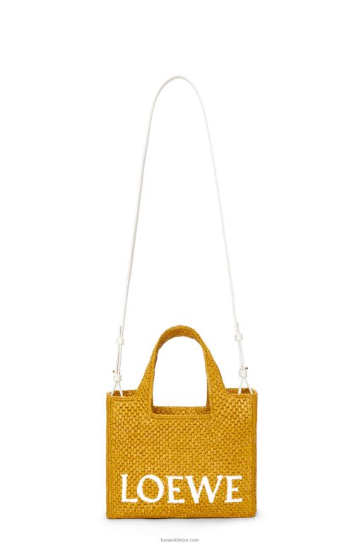 Loewe rafyadan küçük yazı tipi çanta 0260052 kadınlar okra