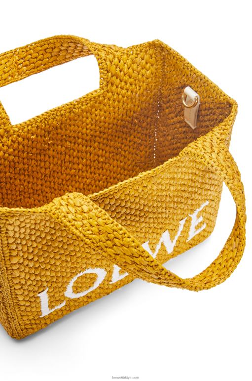 Loewe rafyadan küçük yazı tipi çanta 0260052 kadınlar okra