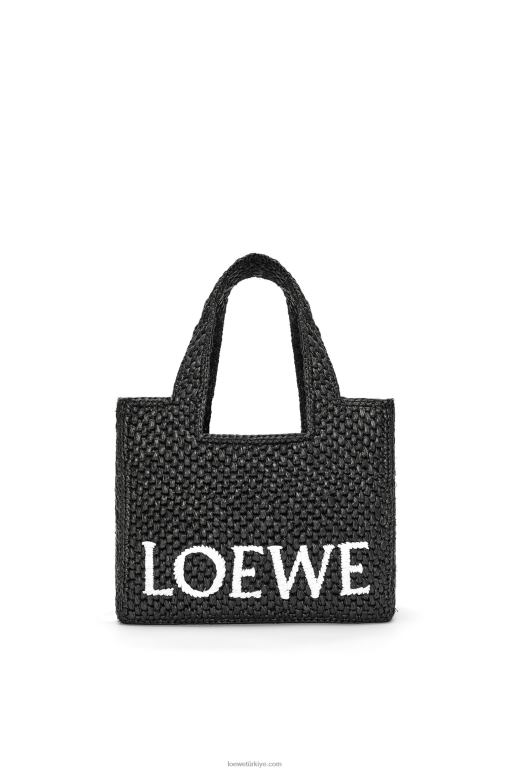 Loewe rafyadan küçük yazı tipi çanta 0260053 kadınlar siyah
