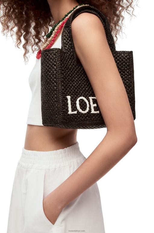 Loewe rafyadan küçük yazı tipi çanta 0260053 kadınlar siyah
