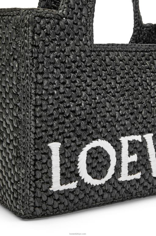 Loewe rafyadan küçük yazı tipi çanta 0260053 kadınlar siyah