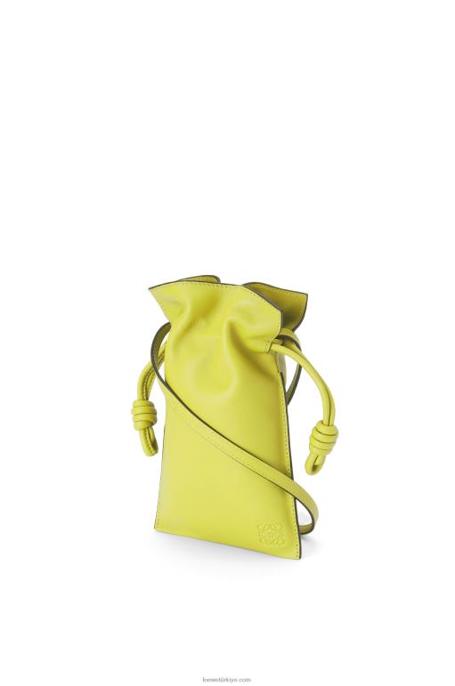Loewe Nappa dana derisinde flamenko cebi 02600294 kadınlar limon sarısı