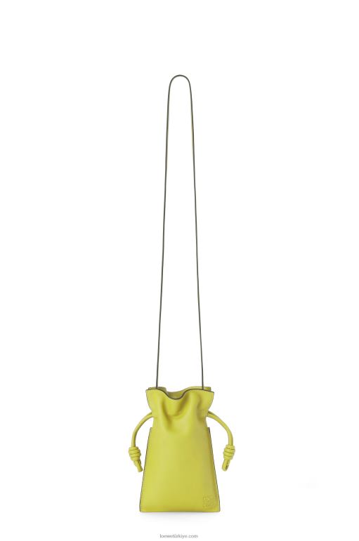 Loewe Nappa dana derisinde flamenko cebi 02600294 kadınlar limon sarısı