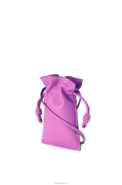 Loewe Nappa dana derisinde flamenko cebi 02600295 kadınlar parlak mor